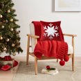 thumbnail image 7 of Lksixu Christmas Throw Pillow Cover, 18x18 inch Velvet Snowflake Embroidery Decorative Pillow Case, Soft Fluffy Farmhouse Pillowcase Winter Holiday Cushion Cover Christmas Decorations for Couch Bed, 7 of 7