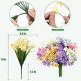 thumbnail image 7 of Artificial Daffodils Flowers, 10 Bundles Fake Flowers with Stems, Outdoor UV Resistant No Fade Plastic Plants Faux Flowers Bouquet for Indoor Home Garden Porch Window Hanging Planter Decoration, 7 of 7