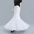 thumbnail image 6 of Women Layered Fishtail Petticoat Underskirt Hoopless Tulle Bridal Crinoline Slip, 6 of 9