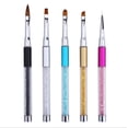 thumbnail image 4 of Manicure tool crystal engraved phototherapy pen Painted drawing line gradient point flower pen, 4 of 5