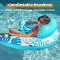 thumbnail image 2 of Sloosh Inflatable Pool Floats Adult, 3 Pack Pool Chairs with Cup Holders, Blow up Floating Pool Floats Chair, Pool Floaties for Adults Swimming Pool Party Summer Water Fun, 2 of 6