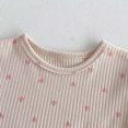 thumbnail image 5 of MEZZALL Girls Outfits Set Summer Casual Toddler Kids Clothes Heart Print T Shirt Striped Shorts Air Conditioning Outfits For Daily Wear For 1-8 Years Old Comfort Clothing, 5 of 8