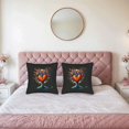 thumbnail image 2 of Set of 2 18x18in Throw Pillow Covers with Whimsical Tree Design Vibrant Orange Heart Intertwined Vines & Colorful Leaves for Couch Bed Car, 2 of 8