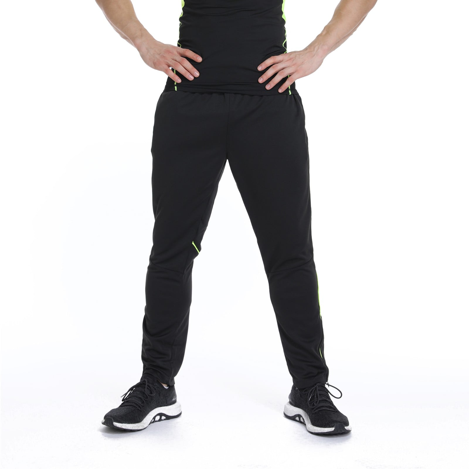 We1Fit Sweatpants for Men with Pockets Lightweight Workout Joggers with Zipper Ankle 