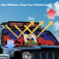 thumbnail image 4 of XYZCANDO Haiti Flags Windshield Sun Shade for Jeep Wrangler JL JLU 2018-2025 / Jeep Gladiator 2020-2025 UV Rays Blocker Sun Visor Shade Keep Vehicle Cool 51.57 in *16.14 in, 4 of 7