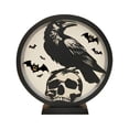 thumbnail image 2 of AKEGAMN Clearance! Halloween Decorations Indoor Glass Globe 6.3" Battery Operated LED Lights With Bat Pattern Black Halloween Decor For Table Home Halloween Decorations Indoor Glass Globe 6.3" Batte, 2 of 5