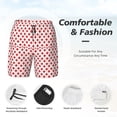 thumbnail image 3 of Yiaed Red Cross Print Mens Swim Trunks Bathing Suit Compression Liner Beach Swim Shorts Swimwear Quick Dry Zipper Pocket No-Chafing Board Short-Large, 3 of 6