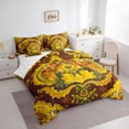 thumbnail image 3 of Homewish Vintage Tribal Damask Twin Bedding Sets 7-Piece for Female, Hippie Flower Floral Bedding Comforter Set, Gold Bohemian Mandala Reversible Sheet Sets, Microfiber Bedroom Decor, 3 of 7