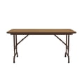 thumbnail image 2 of Correll Cfa2448Px-06 .75 Inch High-Pressure Top Folding Tables - Adjustable Height - Med Oak, 2 of 4