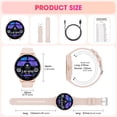 thumbnail image 4 of Smart Watch for Women Men, fits for Android and IPhone Devices, Fitness Tracker/pedometer, 1.38-inch smartwatch Gift, Answer/Make Calls/120 Sports Modes, IP68 Water-Resistant Fitness Watch (Pink), 4 of 5