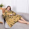 thumbnail image 5 of Oversized Wearable Blanket Hoodie,Animal Print Pattern Sherpa Blanket Hoodie with Super Pockets,Super Warm Fuzzy Pullover for Women & Men, 5 of 6