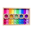 thumbnail image 3 of MERIGLARE Acrylic Wooden GEM Blocks Birthday Gift Learn Color Gemstone Building Blocks Style B, 3 of 8