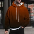 thumbnail image 2 of Momasggi Gradient Hoodies for Men Casual Long Sleeve Drawstring Hooded Sweatshirt Baggy Cozy Pullover Hoodie Big and Tall Sweatshirts with Pockets Brown M, 2 of 7