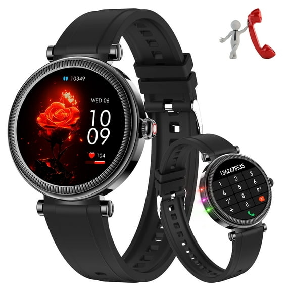 EIGIIS CF37 Smart Watch for Women(Answer/Make Call), 1.27” HD Touch Screen Watch Compatible with iOS Android 100  Sports Modes Bluetooth Smartwatch