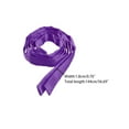 thumbnail image 2 of INSPIRE CHIC Women's Long Self Tied Bowtie Solid Color Adjustable Neck Elegant Bow Tie Purple One Size, 2 of 5