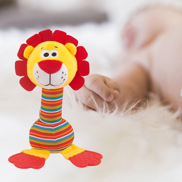Agitador de sonajeros Macarena Desarrollo Educativo temprano suave con Animal de peluche león