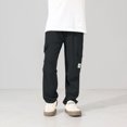 thumbnail image 4 of CAICJ98 Boys Cargo Pants Elastic Waist Casual Jogging Trousers Bottom with Pockets Solid Color Lightweight Athletic Joggers Workout Workout Comfy Pants Boys (Black,9-10 Years), 4 of 5