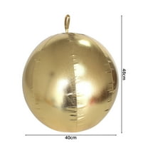 Uutvery 16 Inch Large Inflatable Christmas Ball Ornament, Outdoor PVC Holiday Decor, Festive Party Wedding Event Decoration, Reusable and Storage Friendly, for Yard Lawn Porch Patio Garden