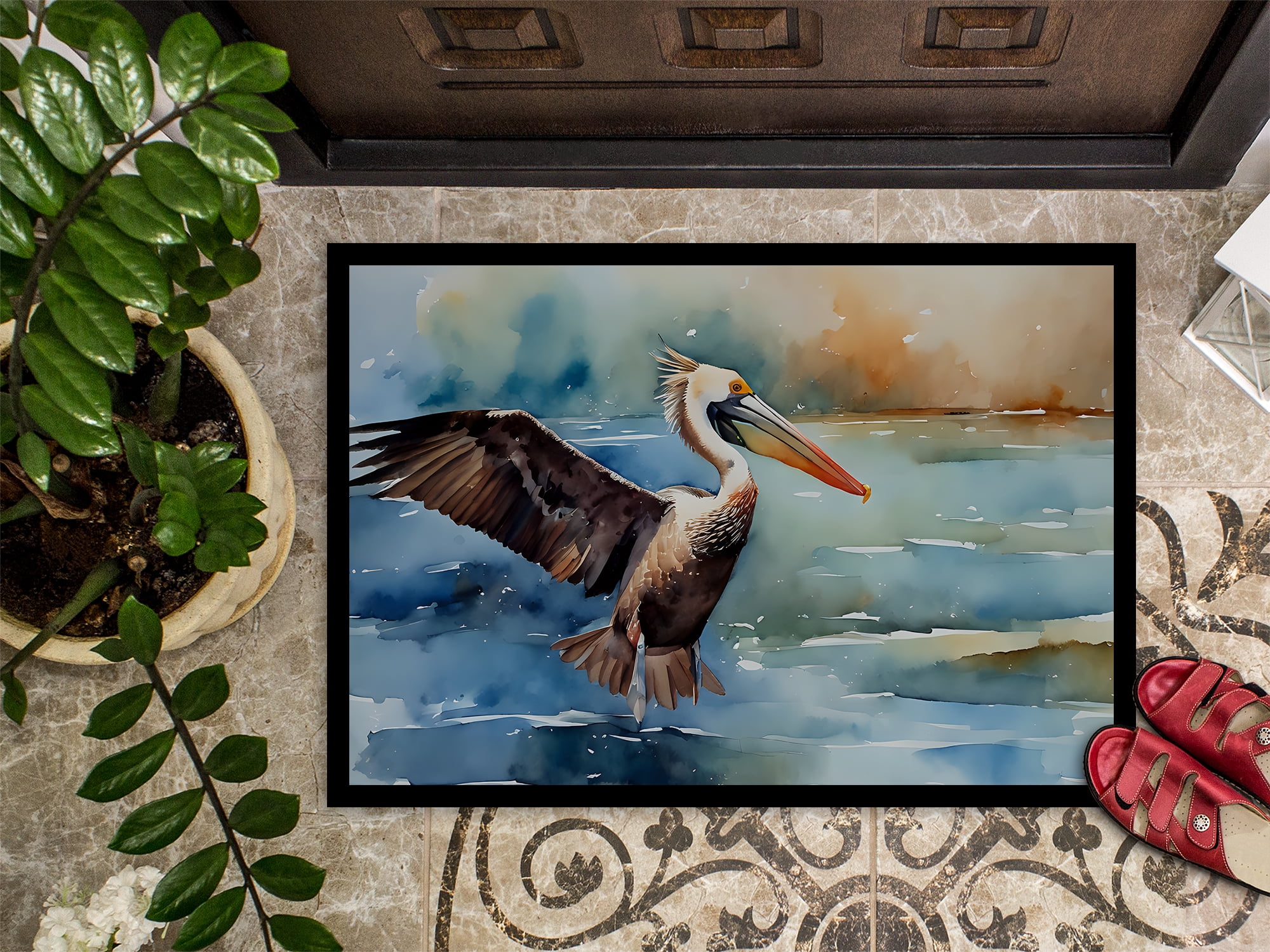 Carolines Treasures DAC2856MAT 18 x 27 in. Unisex Pelican Doormat