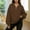 Coffee, variant on Womens Oversized Sweatshirts Fall Fashion Quarter Zip Long Sleeve Pullover Casual Solid Y2K Loose Tops