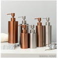 thumbnail image 2 of Rose Gold Liquid Soap Dispenser 304 Stainless Steel Sink Soap Container Bathroom Shampoo Holder Shower Gel Bottle (Style 5), 2 of 7