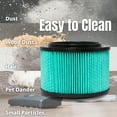 thumbnail image 5 of POWERTEC 16950 HEPA Cartridge Filters for Craftsman 2PK, Fits Craftsman 9-16950, 9-17810, 17810, CMXEVBE17612 3-4 Gallon Wet/Dry Vacuums, Craftsman HEPA Material Vac Replacement Filters, 75090N, 5 of 7