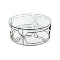 thumbnail image 6 of American Home Classic Edward Round Metal-Glass Coffee Table in Polish Silver, 6 of 11