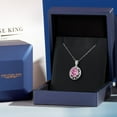thumbnail image 6 of Gem Stone King 925 Sterling Silver Pendant with Chain Pink Oval Moissanite (2.82 Cttw), 6 of 6