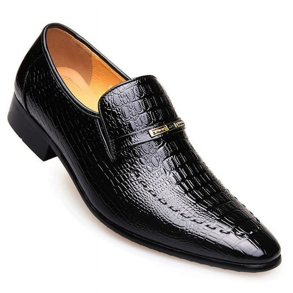 Men's Leather Shoes Classic Comfortable Retro Plain Toe Business Casual Loafers Work Shoes Oxfords Dress Shoes