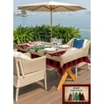 thumbnail image 4 of Outdoor Tablecloth with Umbrella Hole and Zipper, Christmas Tree Rectangle Table Cloth 60x84 Inch Waterproof Tablecloth, Green Xmas Tree Red Black Plaid Rustic Picnic Table Cover for Patio Camping, 4 of 7