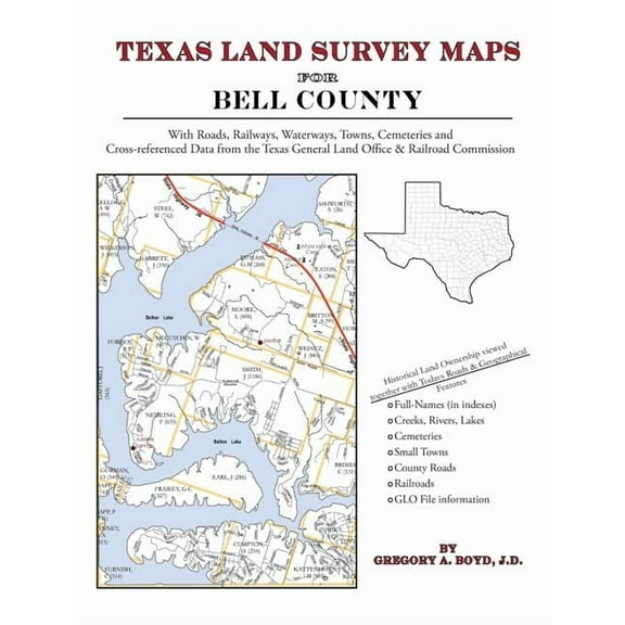 Texas Land Survey Maps for Bell County (Paperback)