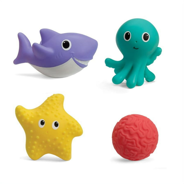 Infantino Sea Life Water Toys 8-Piece Bath Squirters Set with Sea