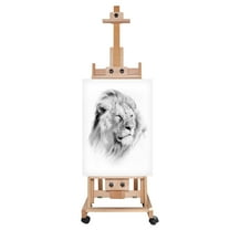 Large Artist Studio Easel, 56 to 91" Adjustable, Movable, H-Frame, Portable Wooden Art Stand for Painting
