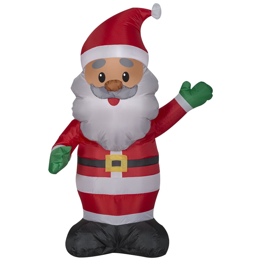 Holiday Time Yard Inflatable 4 Foot Tall Santa - Walmart.com