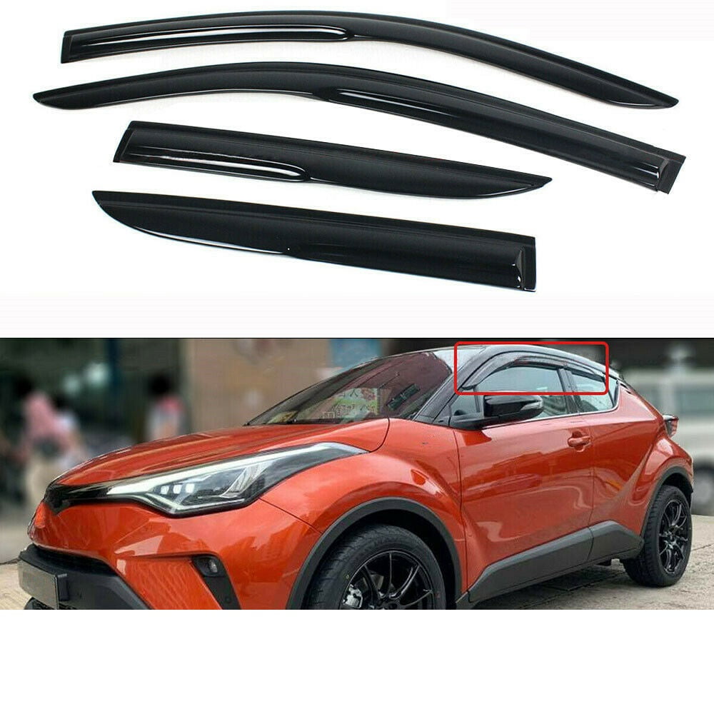 Smoke Black Side Window Visor Wind Vent Deflectors Rain Guards for