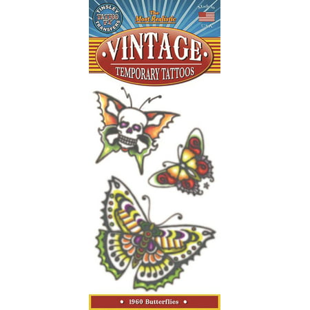 Tinsley Transfers Butterflies 1960 Vintage  Temporary Tattoo FX