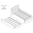 thumbnail image 7 of Miniyam Wood Twin Size Bed Frame with Trundle for Kids and Teens, Space-Saving, Oak, 7 of 7