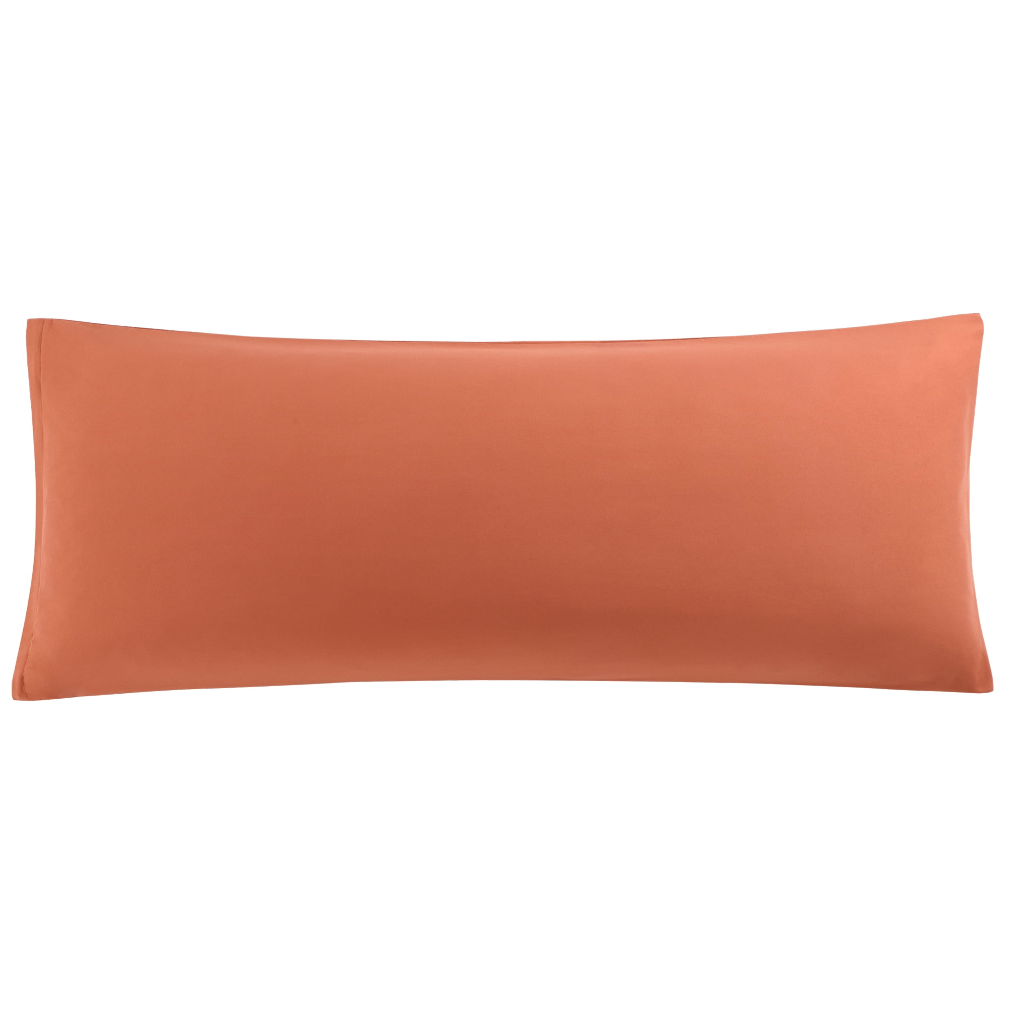 Unique Bargains Pillowcases Zippered Microfiber Body Pillow Cover Orange 20" x 54"