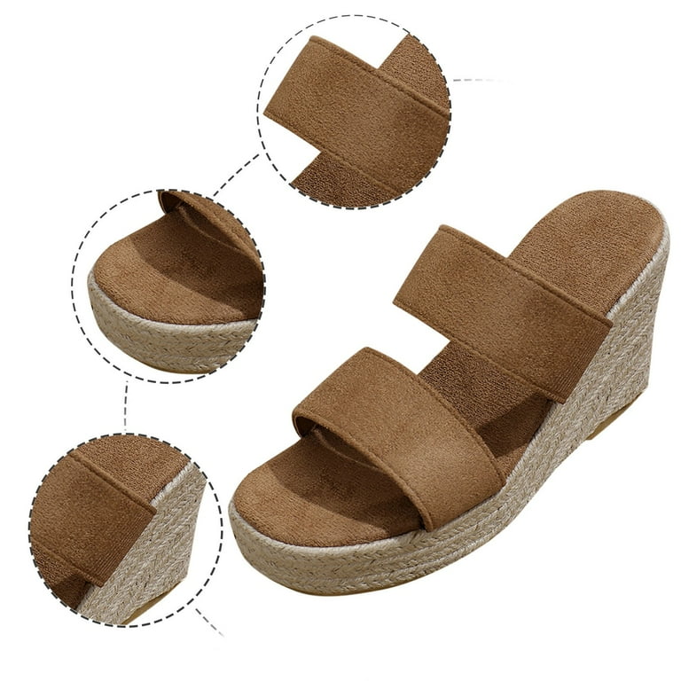 GHSOHS Slippers for Women Platform Sandals Summer Fashion Slope