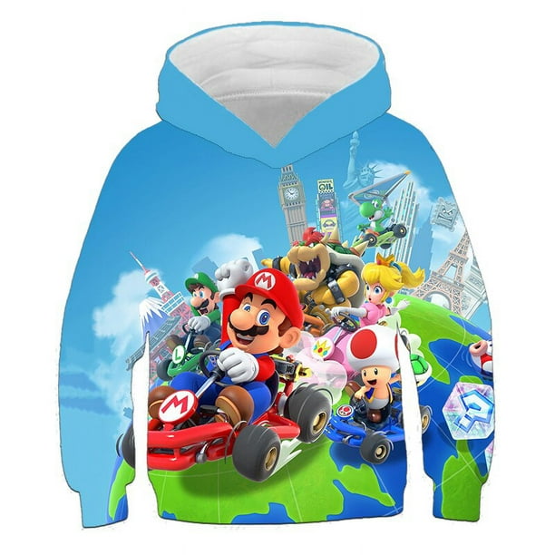 Children's Cartoon Hoodie Mario Brothers Cosplay Sweatshirt Long Sleeve  Children's Super Mario Boys and Girls' Top 4T-14T Top - AliExpress