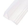 thumbnail image 2 of Uxcell 0.79''x0.39''x39.37'' F-Type Barrera de puerta de vidrio sin marco, tira de sellado lateral inferior, plástico transparente 1 pieza, 2 of 4