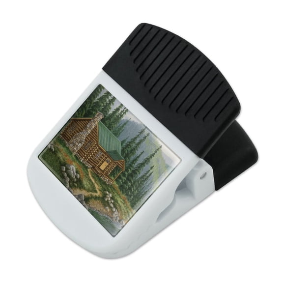 Cabin on the River Scene Refrigerator Fridge Magnet Magnetic Hanging Hook Note Snack Clip