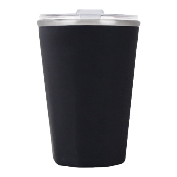 Naiovety Reemplazo de la taza de enfriamiento de acero inoxidable de doble capa 330 ml a prueba de fugas reutilizable lavable taza al aire libre Cocina y Comedor Negro