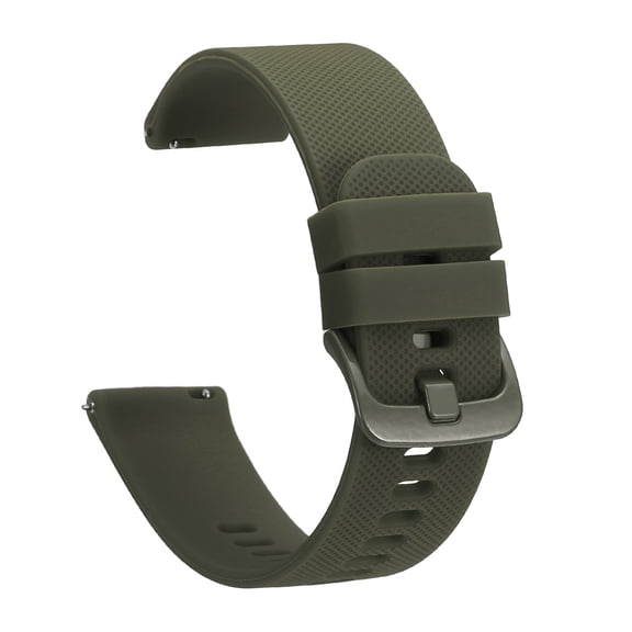 Uxcell Silicone Watch Bands 20mm Width Soft Quick Release Watch Bands Replacement Sports Straps with Stainless Steel Buckle for Men Women, Brown