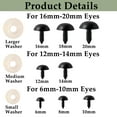 thumbnail image 3 of MAOQIAN 294PCS Safety Eyes for Amigurumi, 6-20mm, 8 Sizes Safety Eyes with Washers for Crocheting, DIY Crafts, Stuffed Animals, 3 of 6