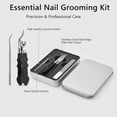 thumbnail image 3 of Black Anti-Slip Grip Gear Lock Nail Clipper Set with Ultra-Sharp Tips for Precise Access to Nail Grooves, Professional-Grade Manicure Tool,Wide Jaw Opening Slanted for Clippers Thick Nails (1set), 3 of 7