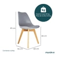 thumbnail image 2 of Set Comedor Oslo Melamina 120 Negro 4 sillas Frankfurt Gris Mundo In Minimalista, 2 of 8