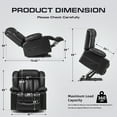 thumbnail image 5 of Large Power Lift Chairs Recliners for Elderly with Heated and Massage, Overstuffed Adjustable Lift Chairs, 3 Positions, Breathable Leather, USB-A and USB-C, Cup Holder, Side Pocket, Dark Brown, 5 of 9