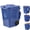 Blue, variant on Creative Trash Bin Ceramic Mug with Lid – Ceramic Trash Can Coffee Mug with Lid, 3D Mugs Funny Recycling Bin Coffee Mug, Realistic Wheels & Liftable Lid, Novelty Drinkware for Office Desk Gift
