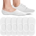 thumbnail image 1 of Xiao Hua 15 pares de calcetines invisibles para mujer - Tobilleros bajos antideslizantes - Calcetines invisibles para uso casual y formal - Suaves y elásticos, color blanco, 1 of 2